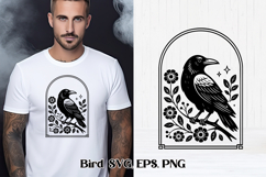 Funny raven SVG design | Bird SVG | Raven silhouette SVG Product Image 1