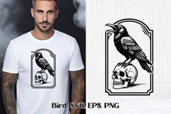 Funny raven SVG design | Bird SVG | Raven silhouette SVG Product Image 1