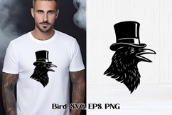 Funny raven SVG design | Bird SVG | Raven silhouette SVG Product Image 1