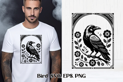 Funny raven SVG design | Bird SVG | Raven silhouette SVG Product Image 1
