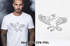 Funny raven SVG design | Bird SVG | Raven silhouette SVG Product Image 1