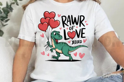 Rawr of love xoxo Sublimation PNG Product Image 4