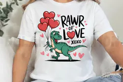 Rawr of love xoxo Sublimation PNG Product Image 4