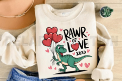 Rawr of love xoxo Sublimation PNG Product Image 2