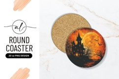 Haunted Mansion Under Full Moon Round Coaster Product Image 1