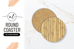 Bamboo Stalks Round Coaster Texture Background Product Image 1