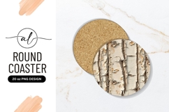 Round Coaster Texture White Peeling Paint Product Image 1