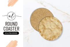 Round Distressed Paper Texture Round Coaster Png Product Image 1