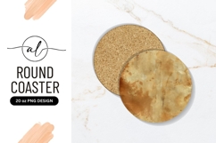 Aged Paper Texture Round Coaster Png Product Image 1