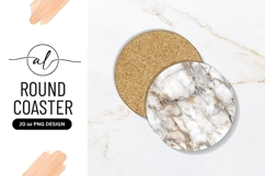 Marble Texture Round Coaster Background Image Product Image 1