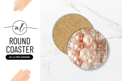 Rose gold balloons coaster png design Product Image 1