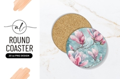 Elegant floral round coaster png design Product Image 1