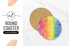 Rainbow pattern round coaster png design Product Image 1