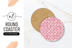 Round coaster with heart pattern png design Product Image 1