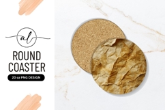 Rustic paper texture coaster png design Product Image 1
