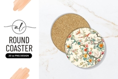 Floral round coaster png design Product Image 1