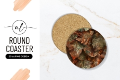Autumn Leaves Round Coaster Png Design Product Image 1