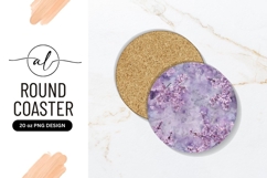 Round coaster with cherry blossom design Product Image 1