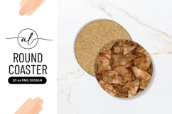 Round coaster with autumn leaves design Product Image 1