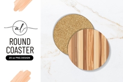 Wood Planks Seamless Texture Round Coaster Png Product Image 1