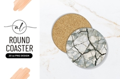 Cracked Rock Round Coaster Surface Texture Product Image 1