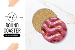 Pink Waves With Gold Glitter Illustration Product Image 1