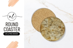 Distressed Grunge Round Coaster Aged Texture Png Product Image 1