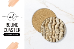Abstract Wooden Pattern Round Coaster Png Product Image 1