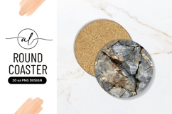 Cracked Rock Texture Round Coaster Png Product Image 1