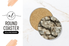 Round Coaster Png Textured Stone Surface Product Image 1