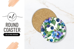 Watercolor floral design with blueberries blackberries Product Image 1