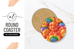 Colorful Cartoon Characters Smiling in a Circular Product Image 1