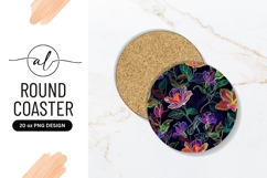 Colorful Floral Illustration on Dark Background Product Image 1
