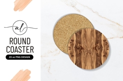 Round Wood Grain Pattern with Knots and Natural Texture Product Image 1