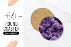 Abstract Purple Fur Texture in a Round Shape fluffy Product Image 1