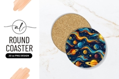 Colorful Cosmic Illustration of Planets and Stars Product Image 1