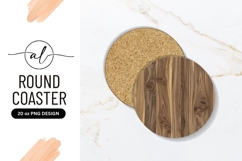 Round Wooden Texture with Knots and Grain Pattern Product Image 1