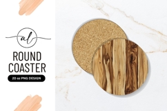 Wooden Round Coaster Png Background Texture Product Image 1