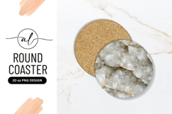 Quartz Crystal Clusters Round Coaster Png Product Image 1