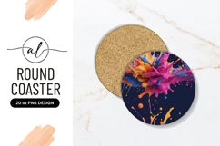 Colorful Paint Splash Explosion On Dark Background Product Image 1