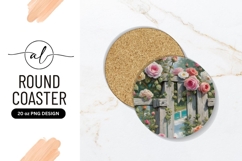 Roses Climbing Over Rustic Wooden Gate Product Image 1