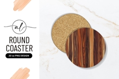 Wooden Round Coaster Background Texture Png Product Image 1