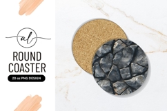 Gray Stone Texture Round Coaster Png Product Image 1