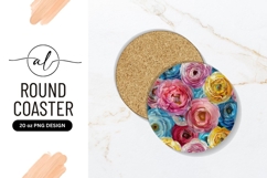 Colorful floral arrangement of pink blue and yellow Product Image 1