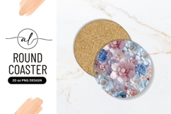 Pastel Floral Arrangement in a Round Coaster Design Product Image 1