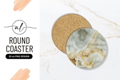 Abstract Onyx Agate Round Coaster Png Product Image 1