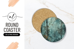 Teal Forest Scene in Round Shape with Trees and Autumnal Product Image 1