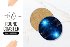 Cosmic Round Coaster Png Deep Space Design Product Image 1