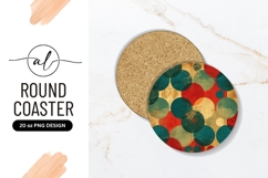 Retro Circle Pattern Round Coaster Png Product Image 1
