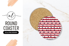 Distressed American Flag Round Coaster Png Product Image 1